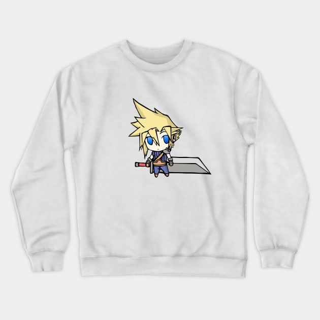 Cloud Strife Chibi Crewneck Sweatshirt by gallo178